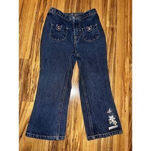 Classic Pooh Disney Vintage VTG Girls Blue Jeans Denim‎ Bell Bottom Size 3T